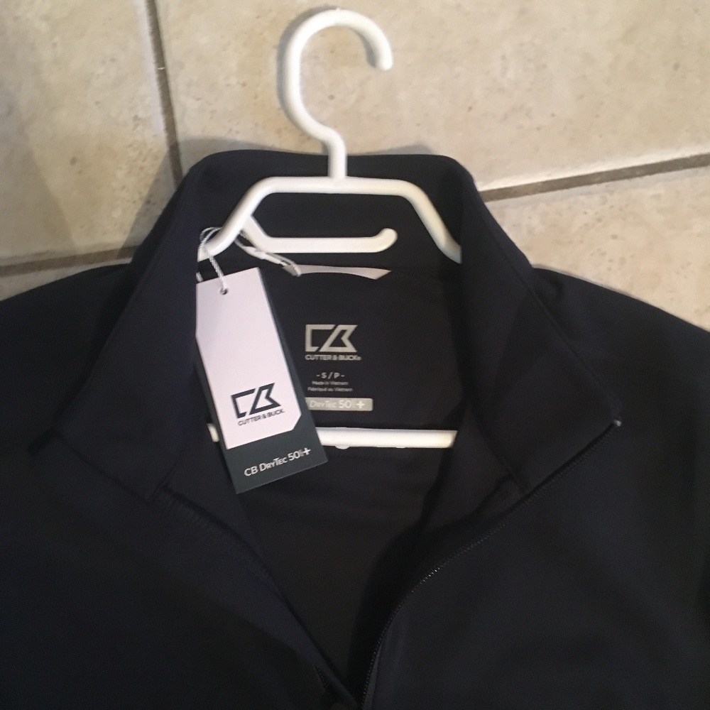 NEW navy drifit Cutter and Buck Dryttec CB 50+ UPF